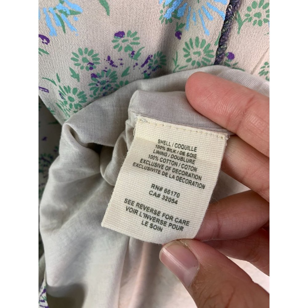 Free People Pale Mint Embroidered Tunic with Purple Trim - Picture 9 of 13